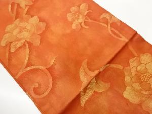 牡丹唐草模様織出し名古屋帯